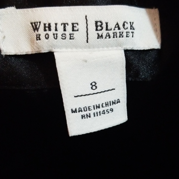 White House Black Market Little Black Dress Silk Cocktail Mini Dress Size 8 - Picture 5 of 6